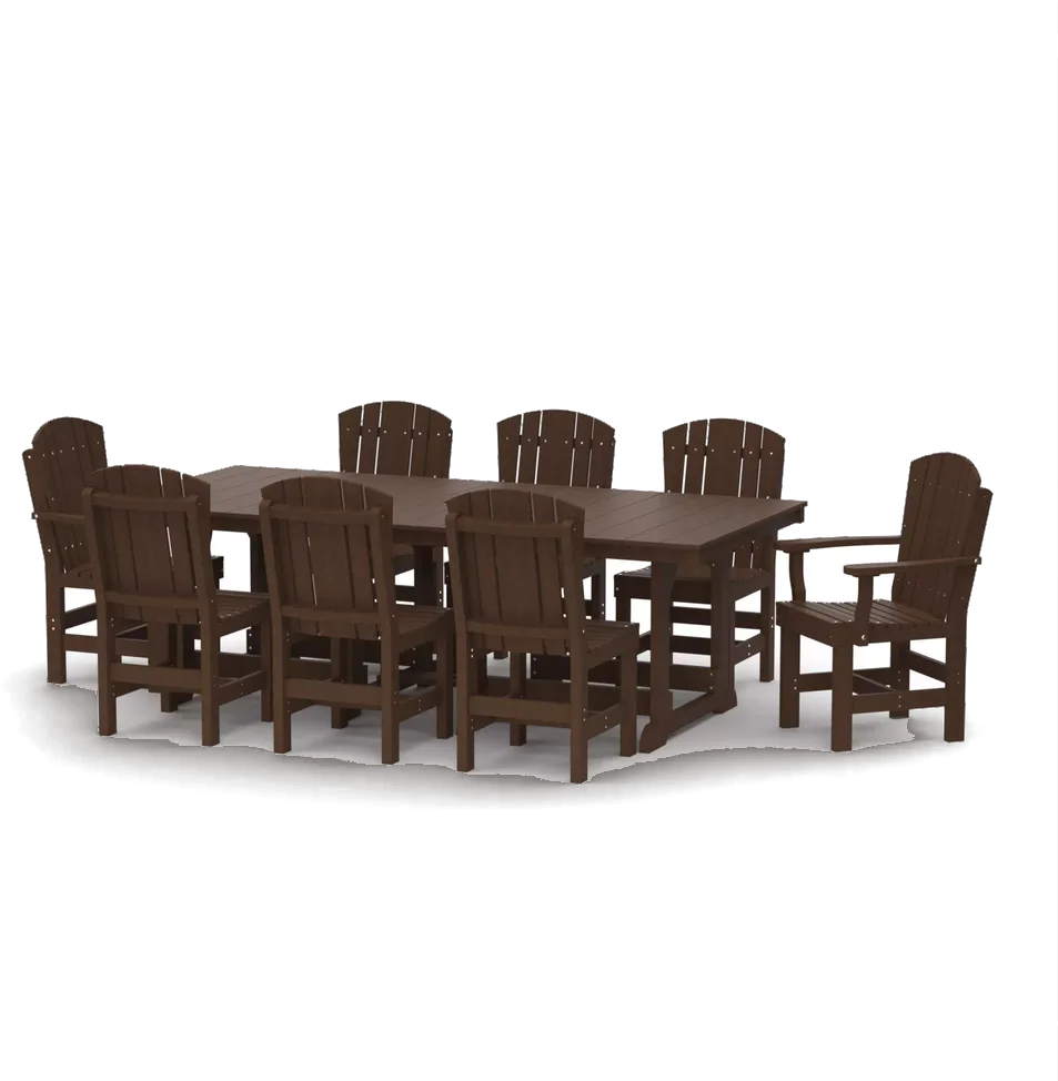 Poly Craft No. 2203 + 2257 + 2258, 44&times;94 Dining Table paired with Dining Chairs