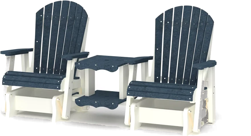 Poly Craft No. 2455 + 2008, Single Glider paired with Rock-A-Tee Center Table
